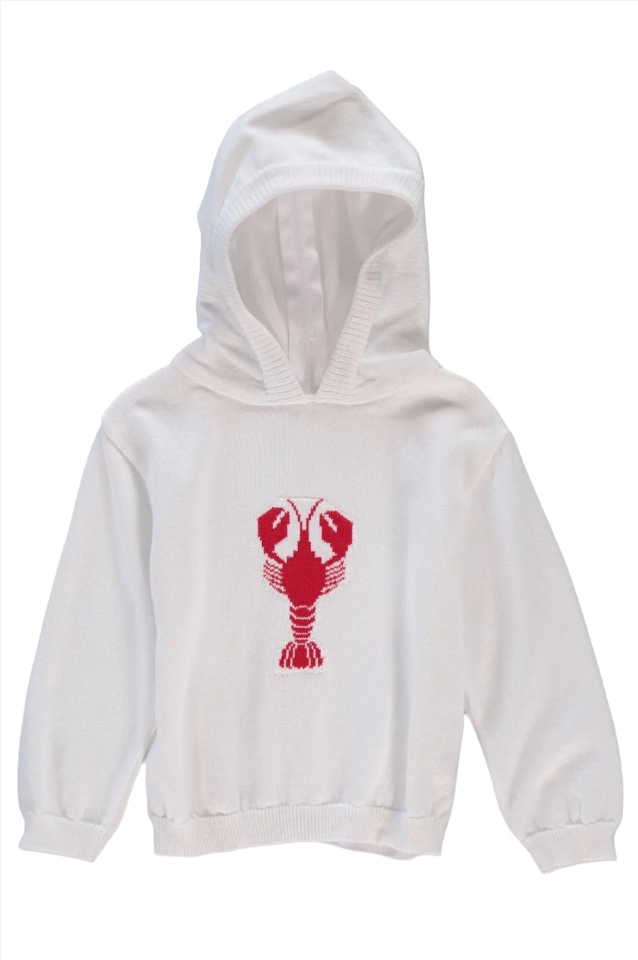 20046T-Kickin Crawfish Zip Back White Toddler Sweater