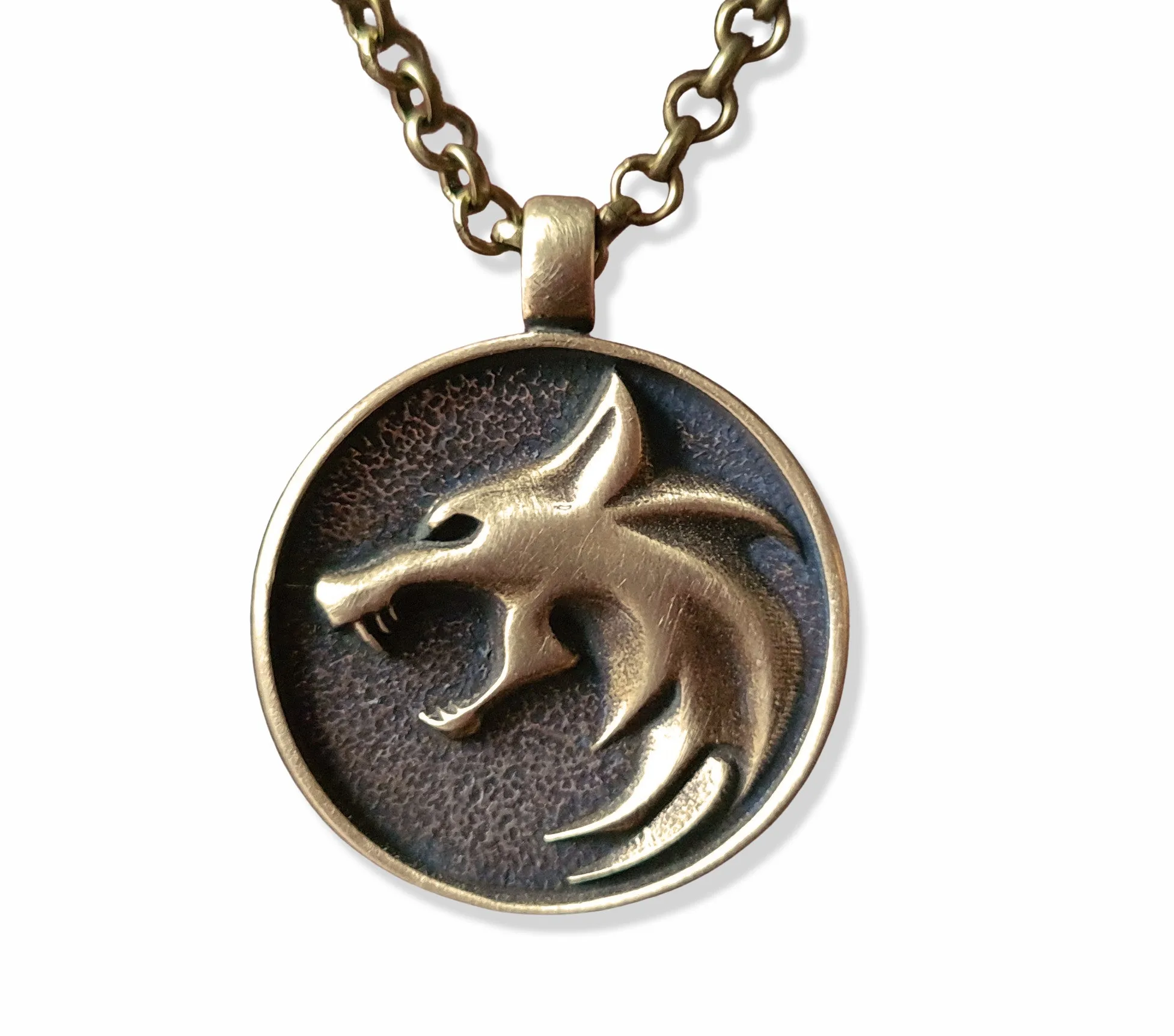 925 Sterling Silver Wolf Necklace Pendant Amulet Jewelry With Chain