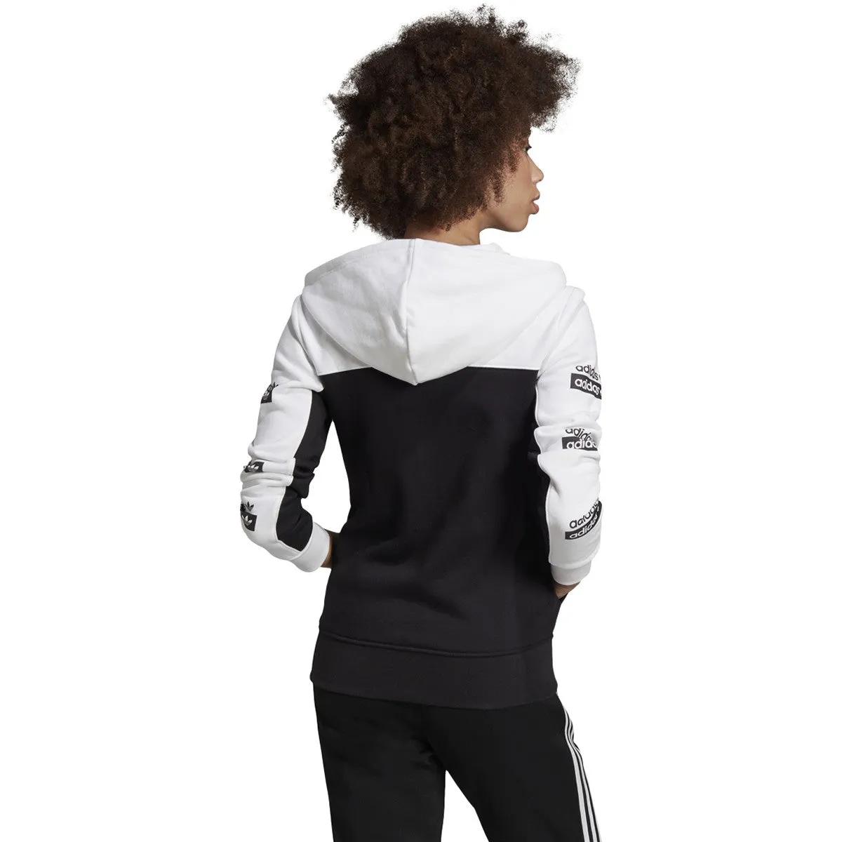 Adidas Women's Originals Logo Track Jacket White-Black