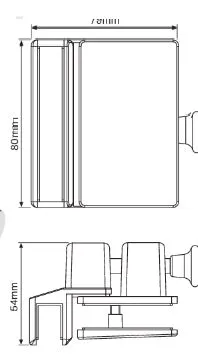 Atlantic- 90 Deg Glass to Glass Pool Fence Latch - POLISH - Internal