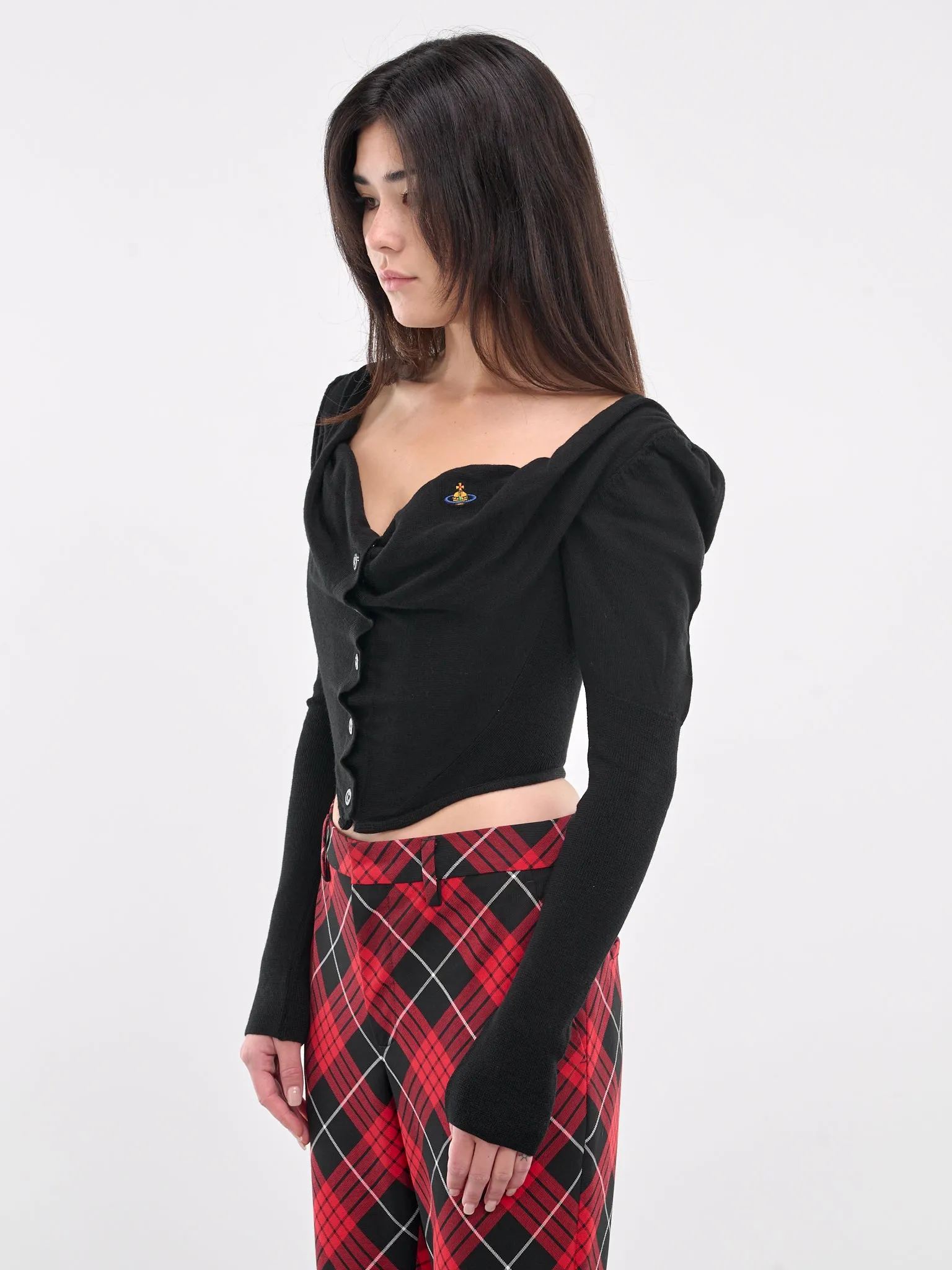 Bea Corset Cardigan (1803002V-Y0006-BLACK)