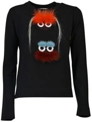 Black Knit Bag Bug Sweater