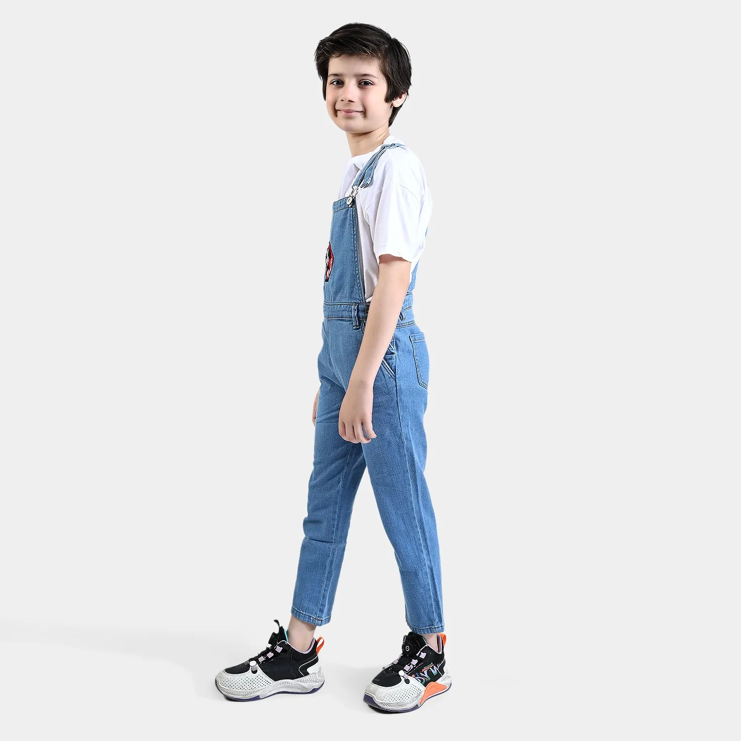 Boys Denim rigid Dungaree-Ice Blue