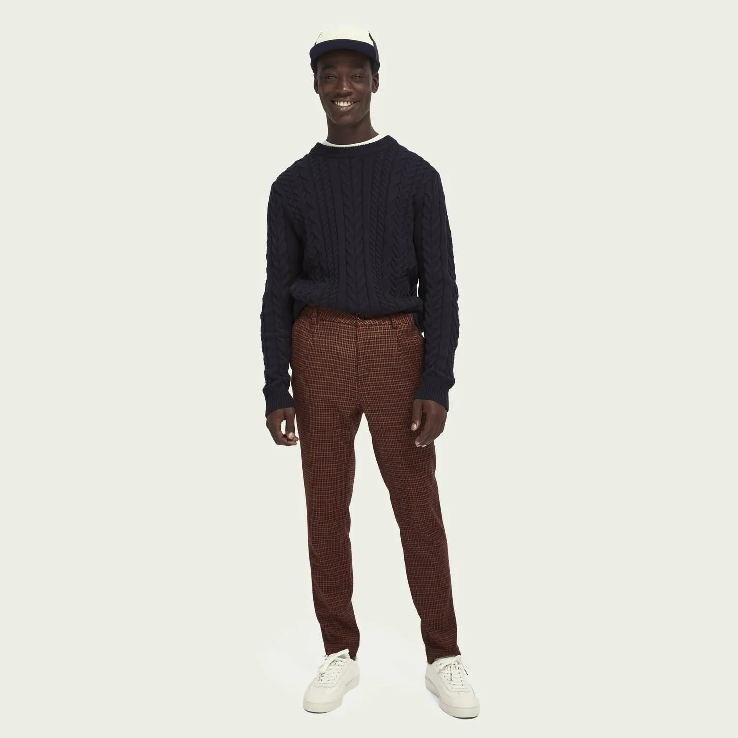 Cable Knit Pullover (Navy)