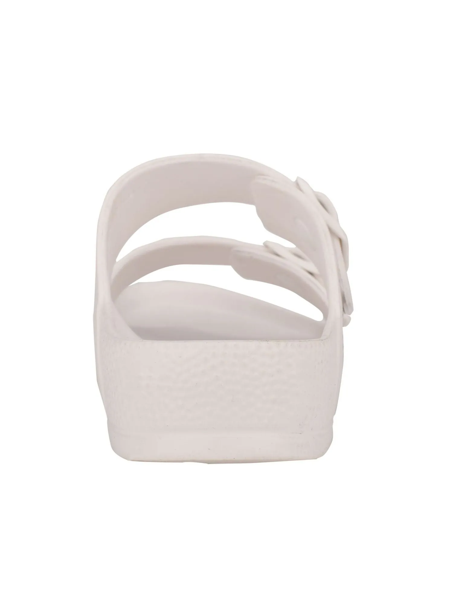 CALVIN KLEIN JEANS Mens White Padded Zion Round Toe Buckle Sandals Shoes M