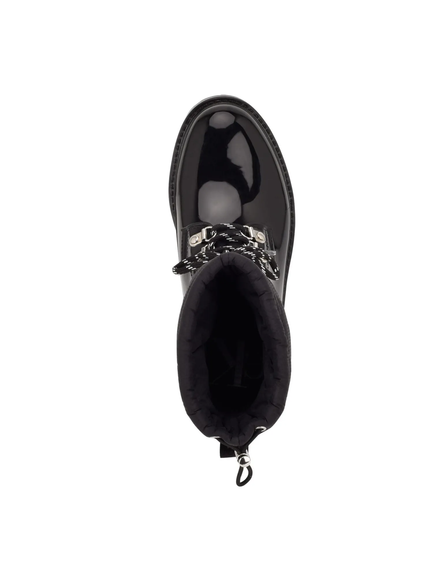 CALVIN KLEIN JEANS Womens Black Rain Lug Sole Water Resistant Eloy Round Toe Block Heel Lace-Up Rain Boots M