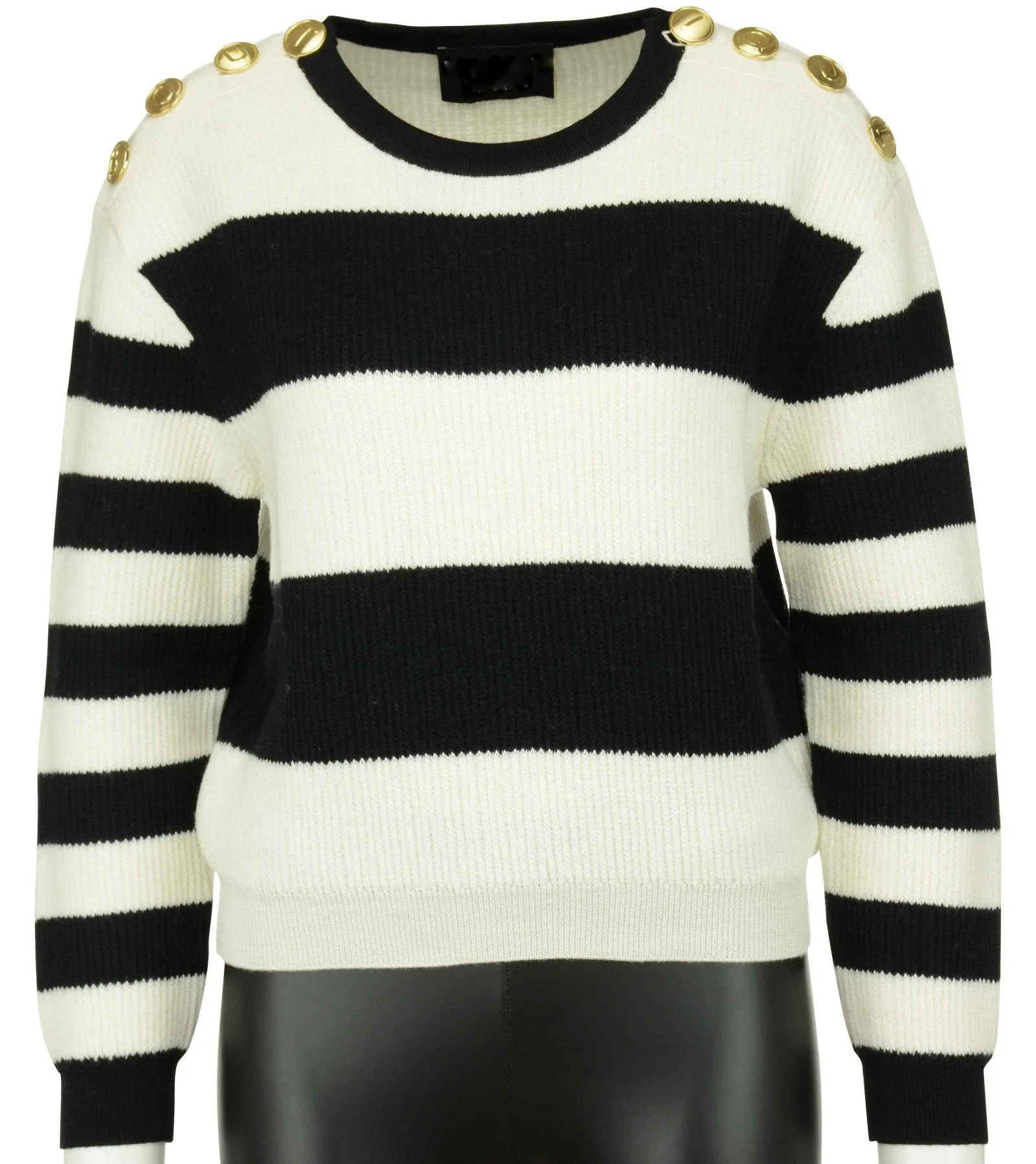 Color Contrast Stripe Sweater