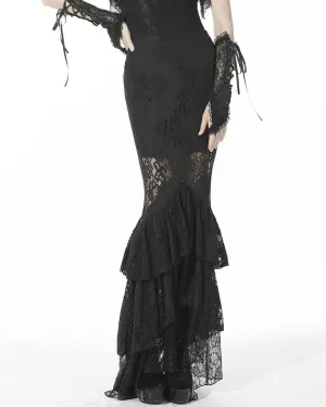 Dark In Love Invocation Gothic Lace Mermaid Skirt