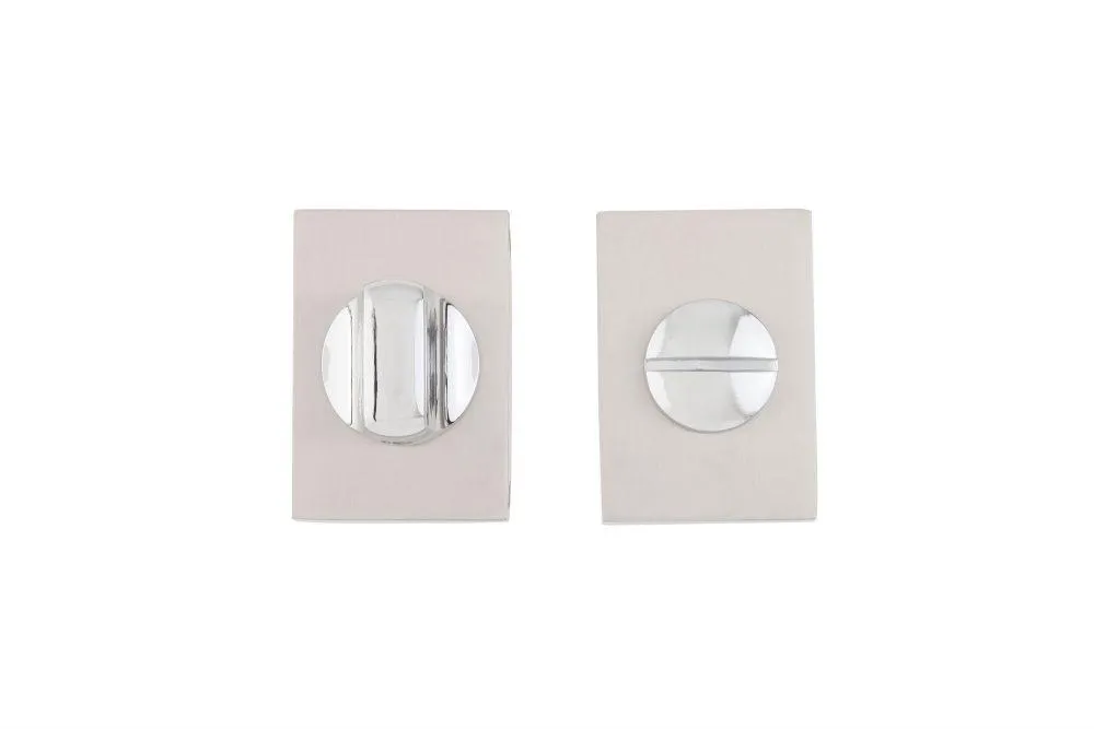 Deanta Slim Thumb Turn WC Lock (Satin Nickel/Polished Chrome)