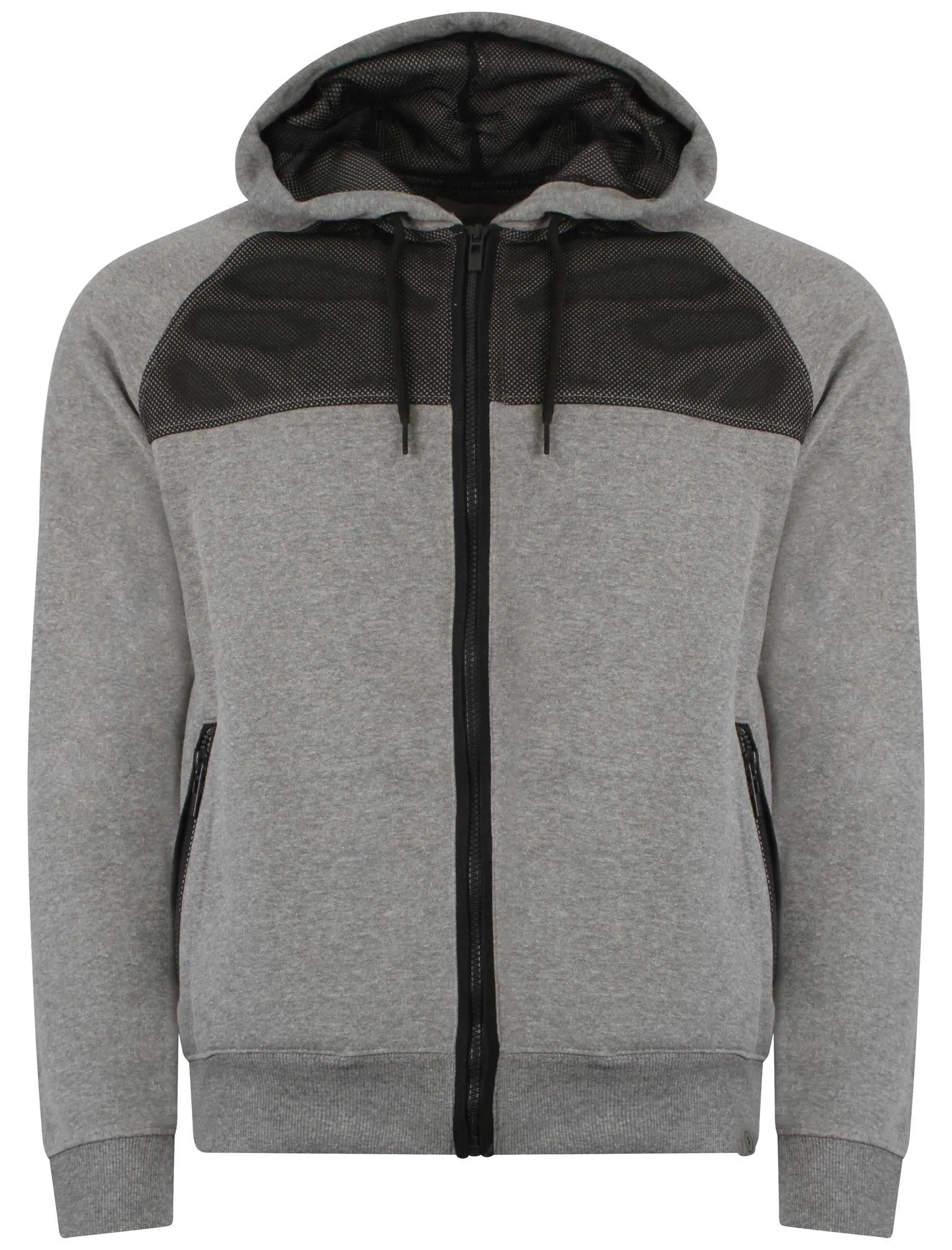 Dissident Owen grey zip through hoodie