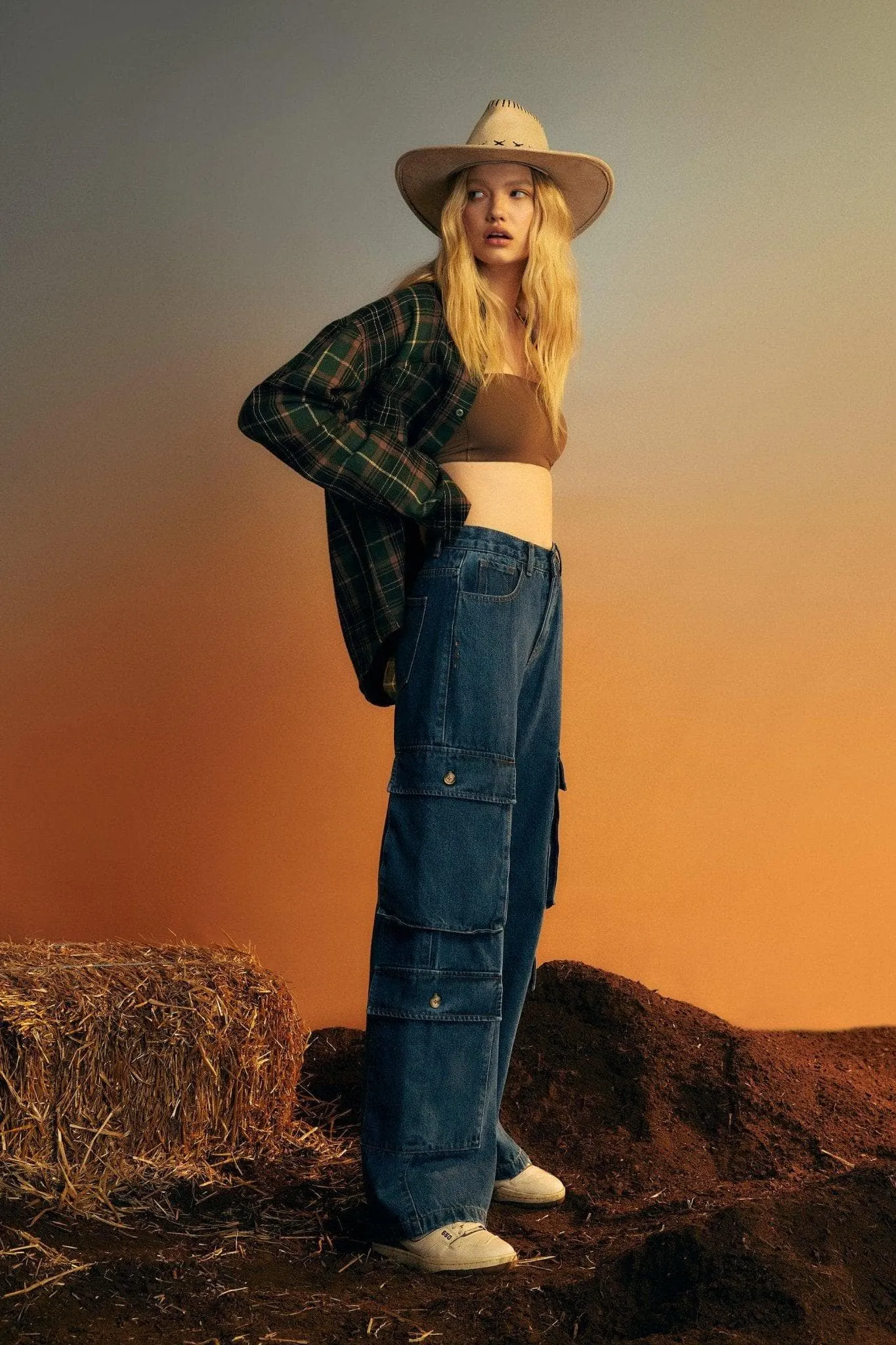 Double Cargo Utility Jeans