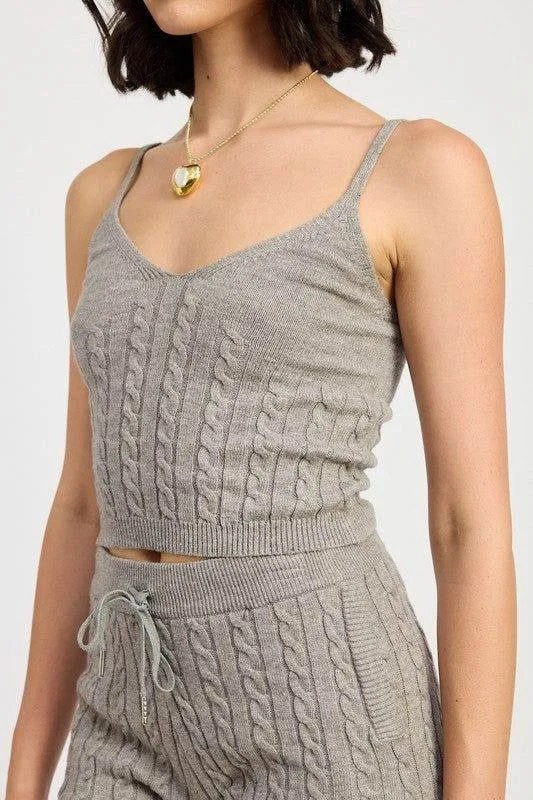 Emory Park Cable Knit Cami Top