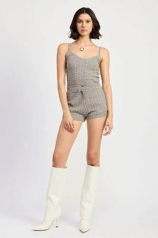 Emory Park Cable Knit Cami Top