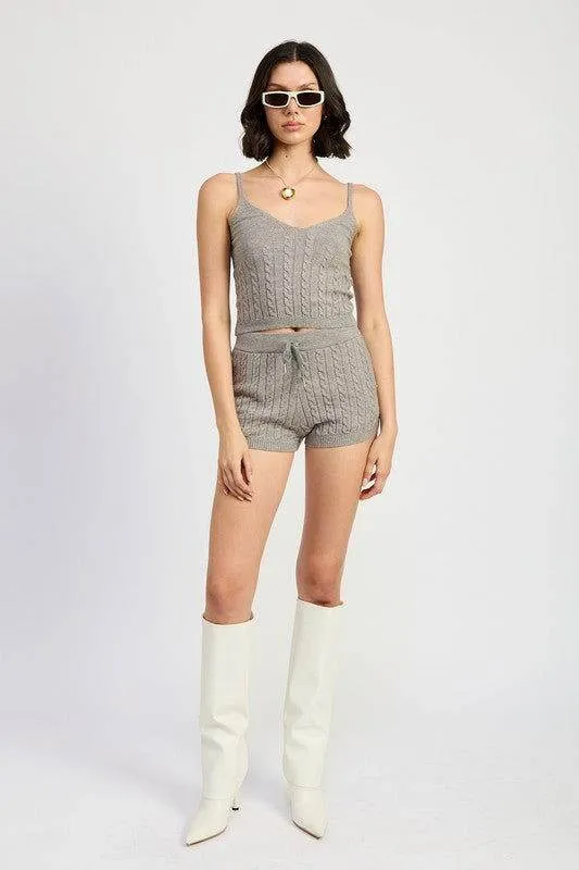 Emory Park Cable Knit Cami Top
