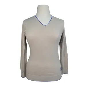 Essex Classics 'Trey' V-Neck Sweater in Tan - Women's Large