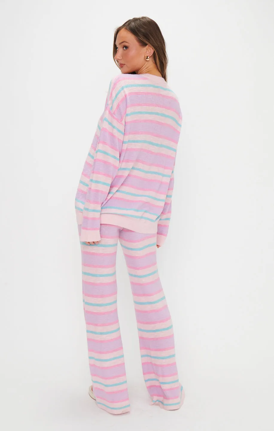 Feel Good Sweater ~ Cotton Candy Stripe Knit