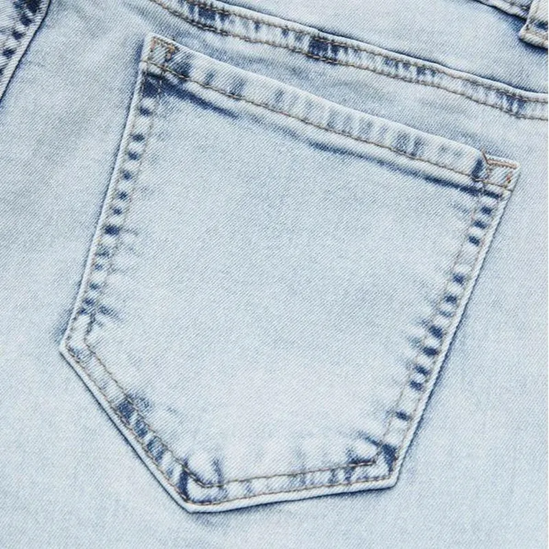 Flamingals Multi Pocket Double Button Mid Rise Flare Cargo Jeans Comfort Womenswear Denim Spandex Cotton Basic Trouser Streetwear Style Bottom Pants
