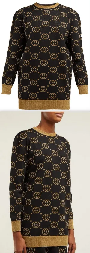 GG Jacquard Wool-Blend Sweater