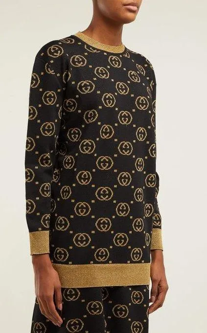 GG Jacquard Wool-Blend Sweater