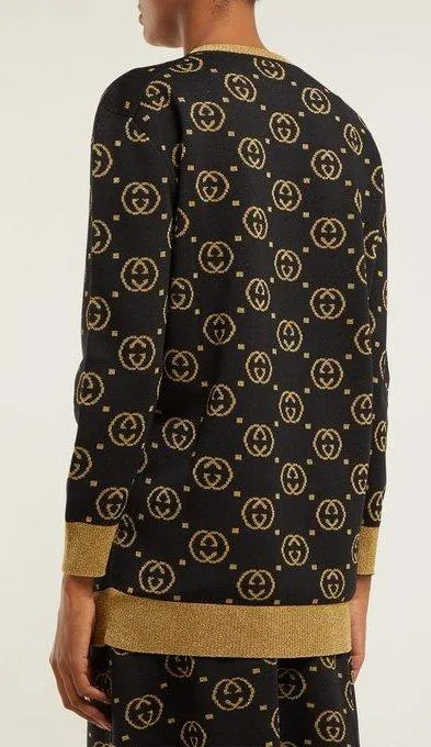 GG Jacquard Wool-Blend Sweater