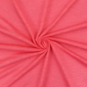 Girly Pink Slub Stretch Slub Rayon Jersey Knit Fabric