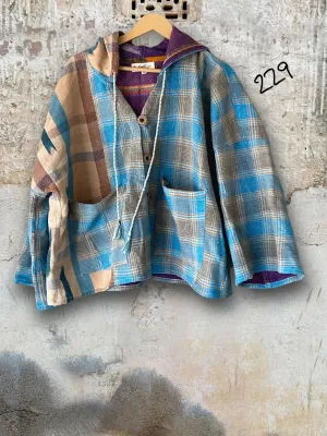 Half Moon Cropped Hooded Jacket #229 by Kantha Bae