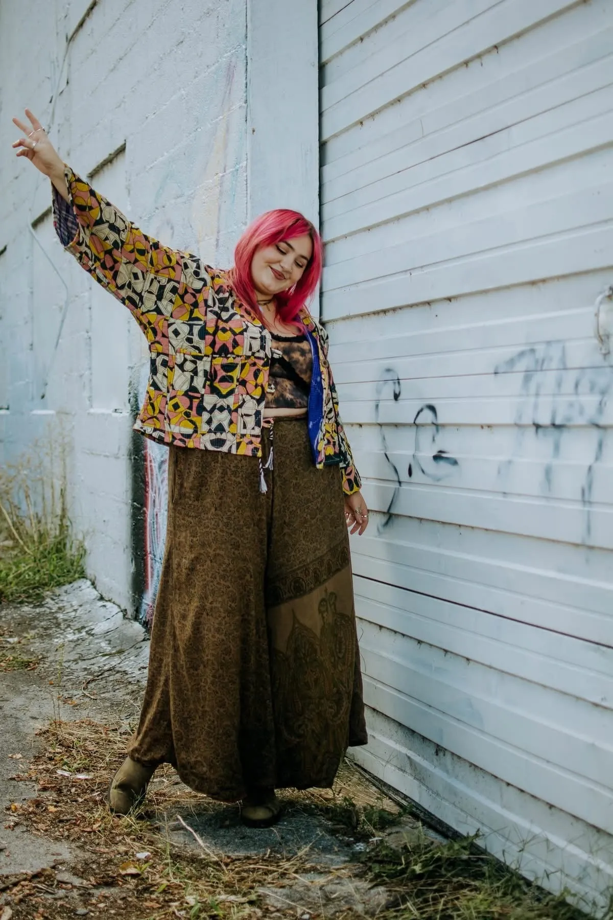 Half Moon Cropped Hooded Jacket #252 by Kantha Bae