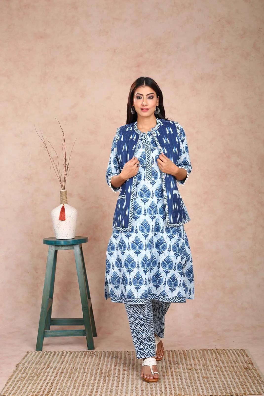 Indigo Quilted Reversible Jacket UCJ0005