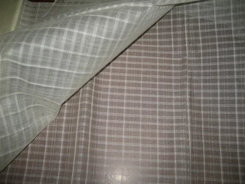 Ivory color Cotton Organdy Plaids~Width 44&quot;