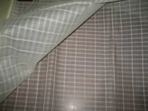 Ivory color Cotton Organdy Plaids~Width 44&quot;