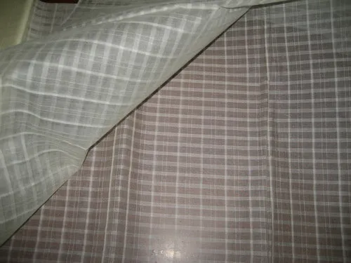 Ivory color Cotton Organdy Plaids~Width 44&quot;