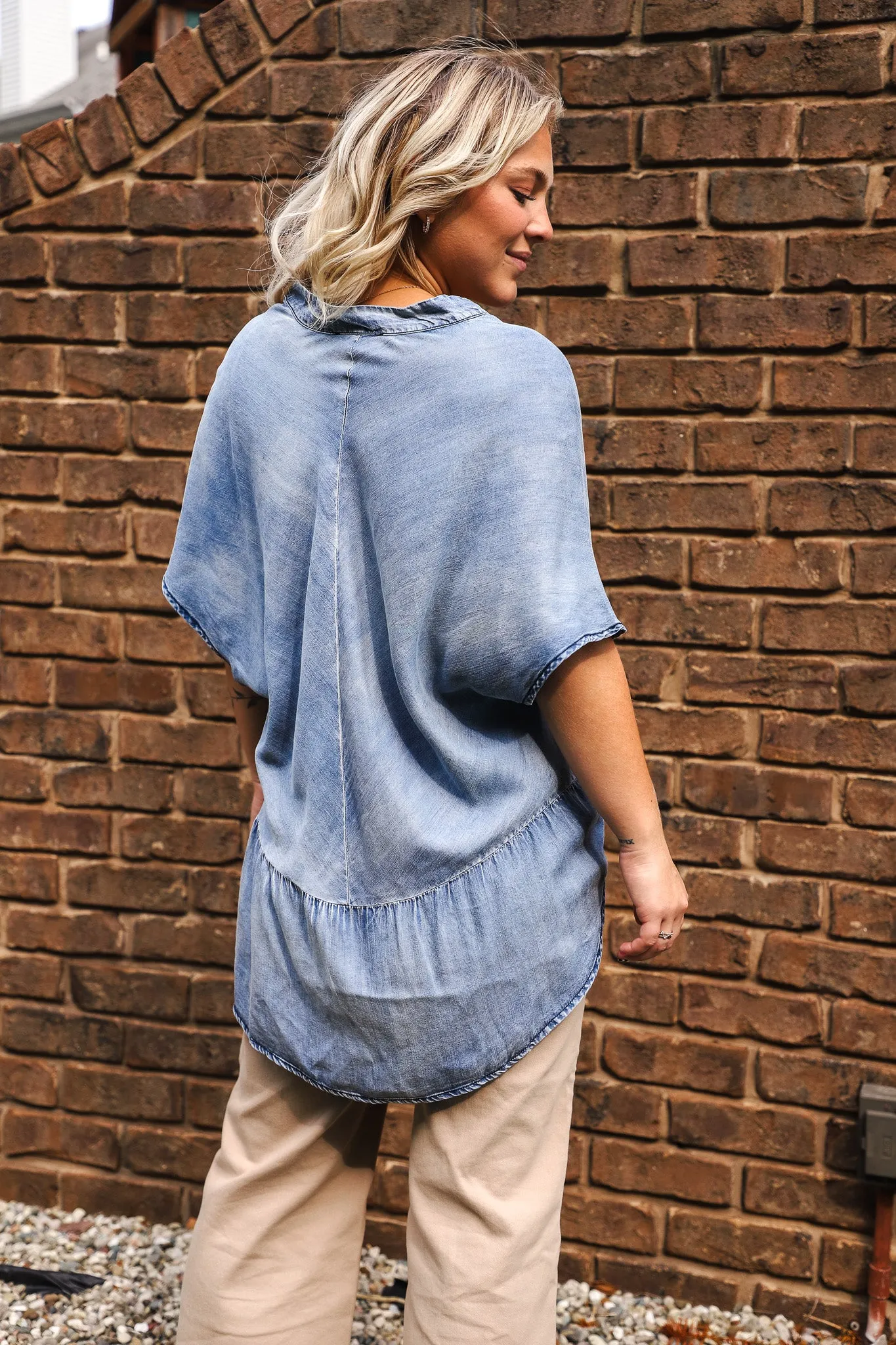 Jenna Oversized Denim Blouse