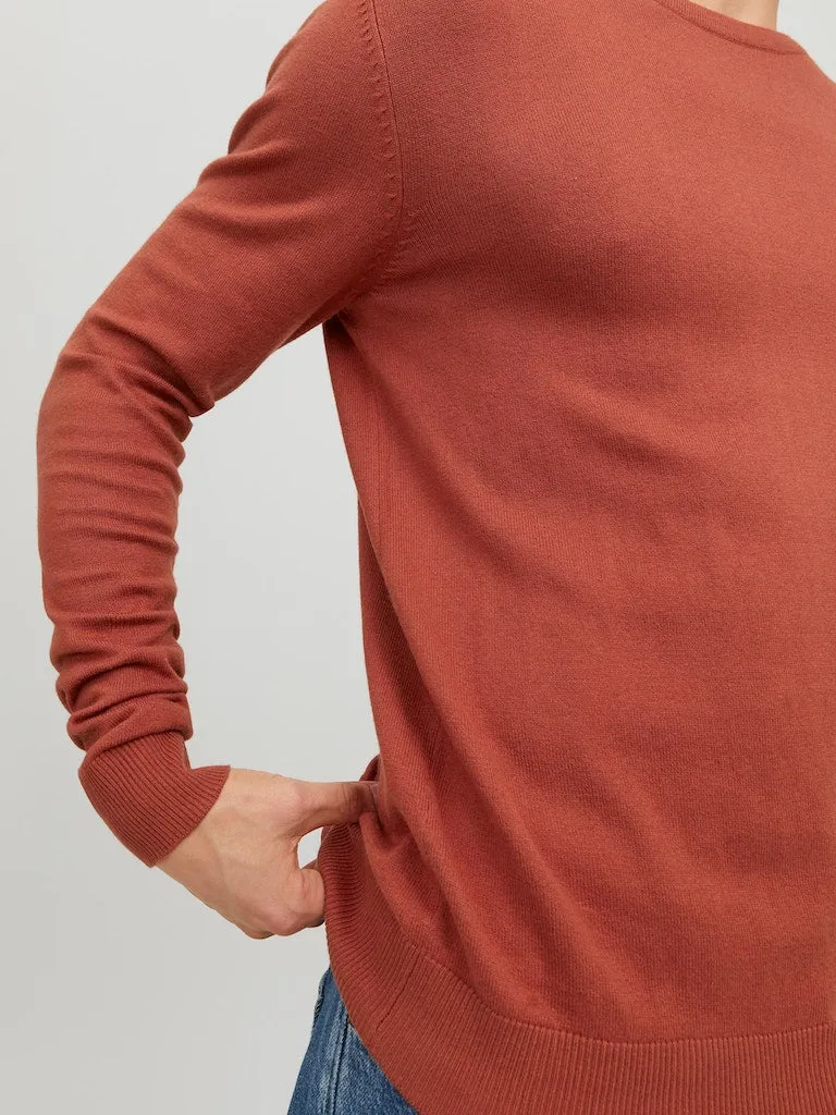 Knit Crewneck Sweater - Cinnabar