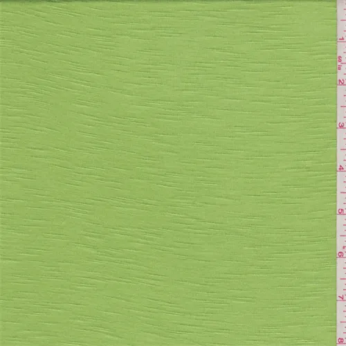 Lime Green Rayon Slubbed Jersey Knit Fabric