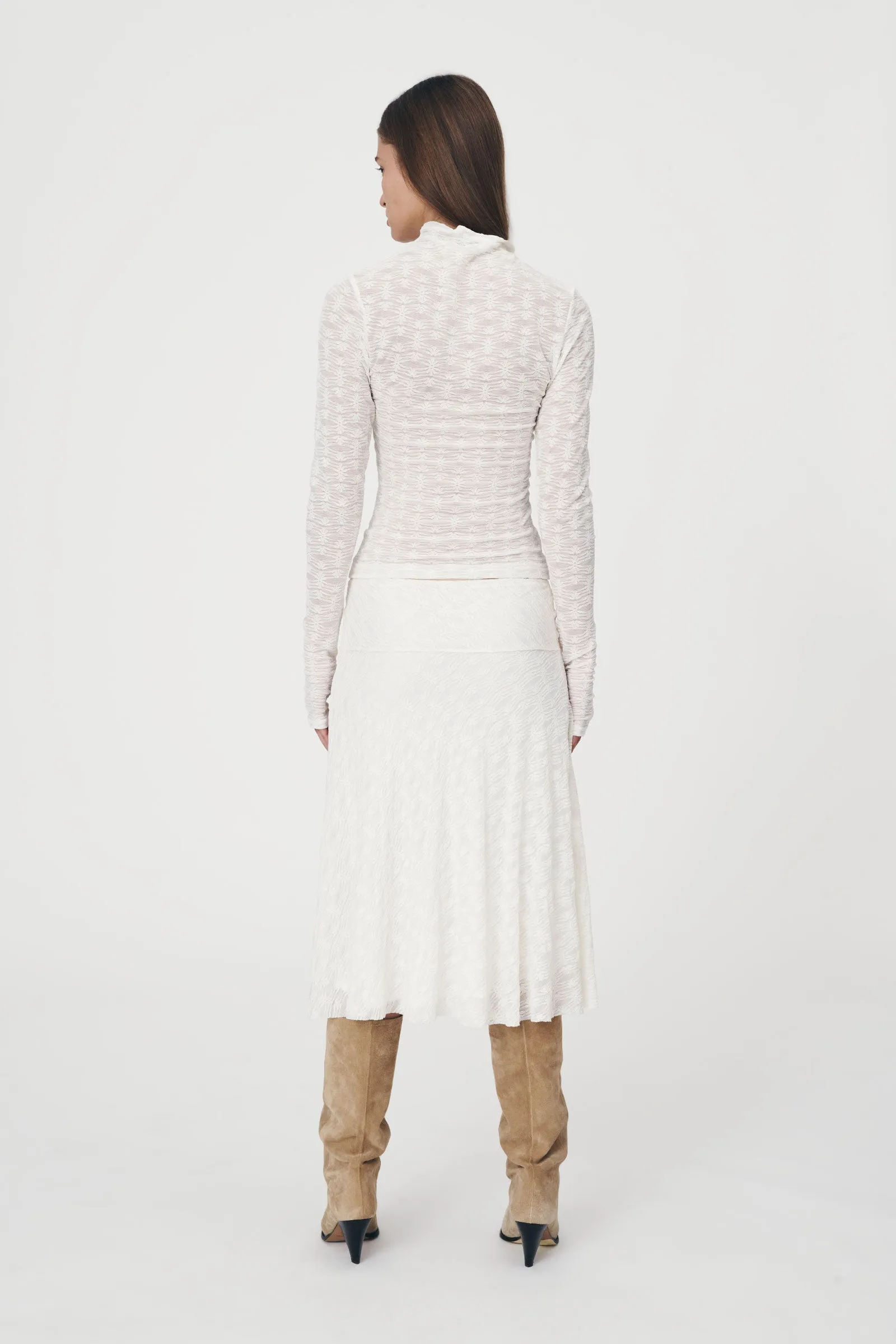 Lydia Flower Lace Midi Skirt