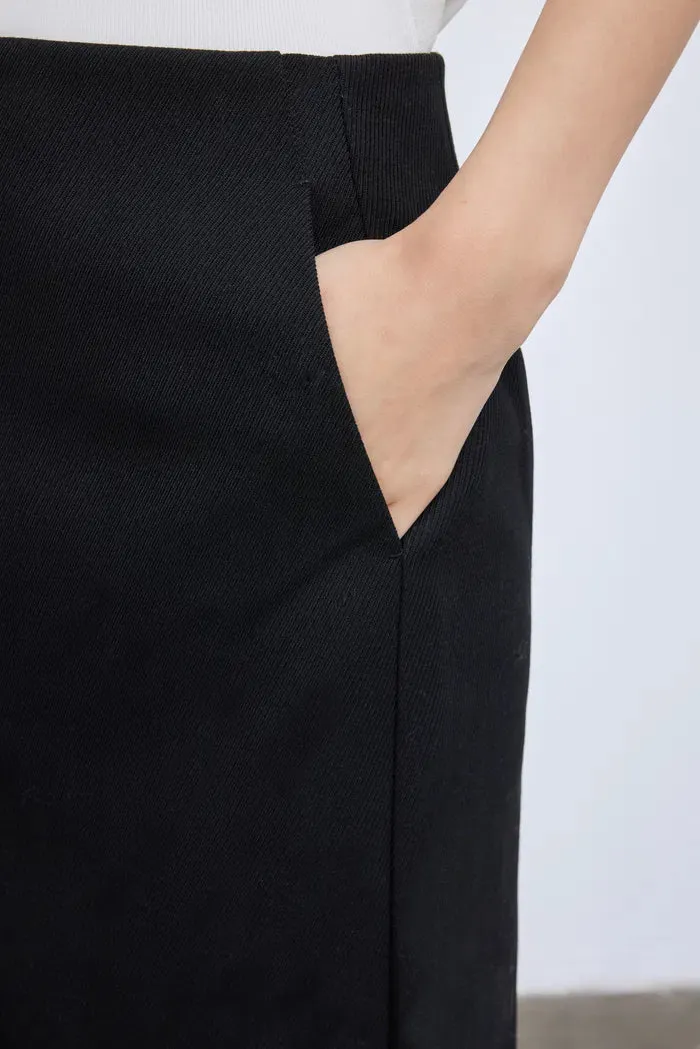 Magalie Skirt in Wool Blend Twill