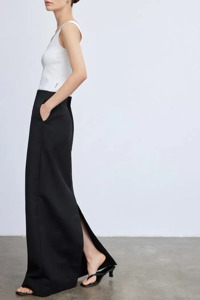 Magalie Skirt in Wool Blend Twill
