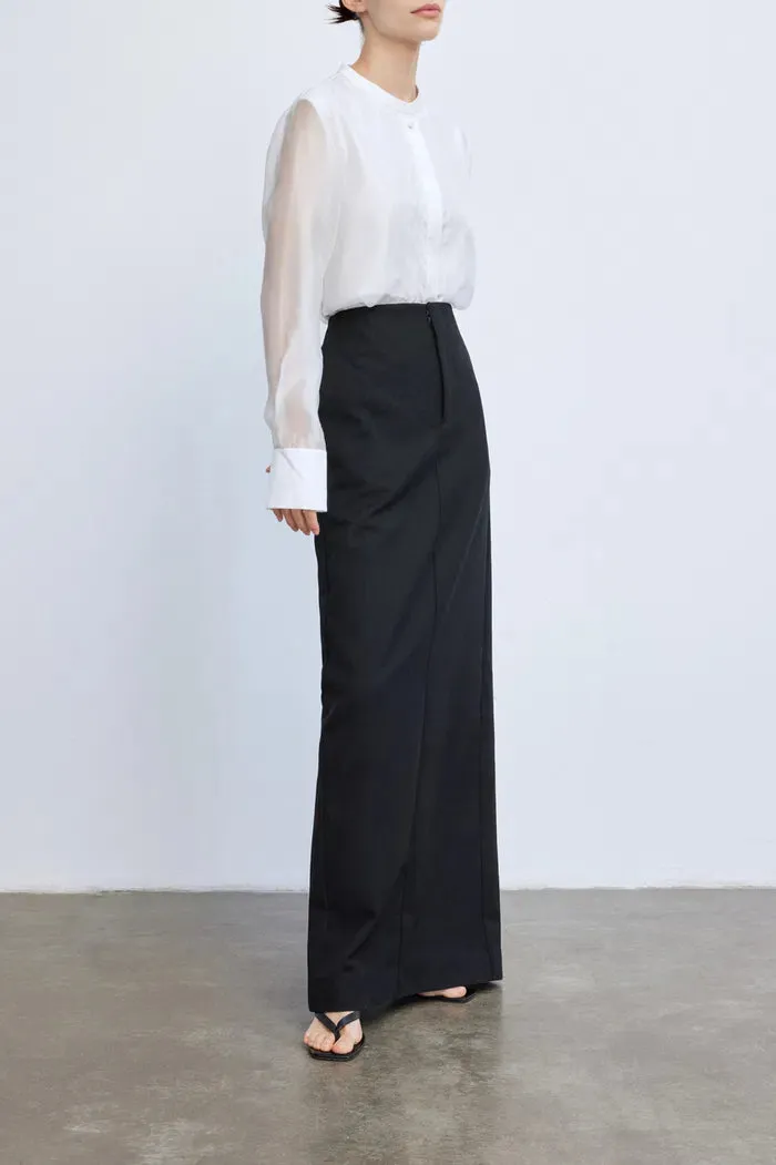 Magalie Skirt in Wool Blend Twill