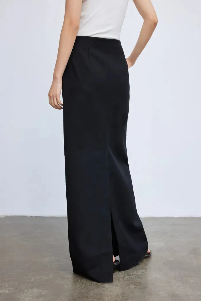 Magalie Skirt in Wool Blend Twill