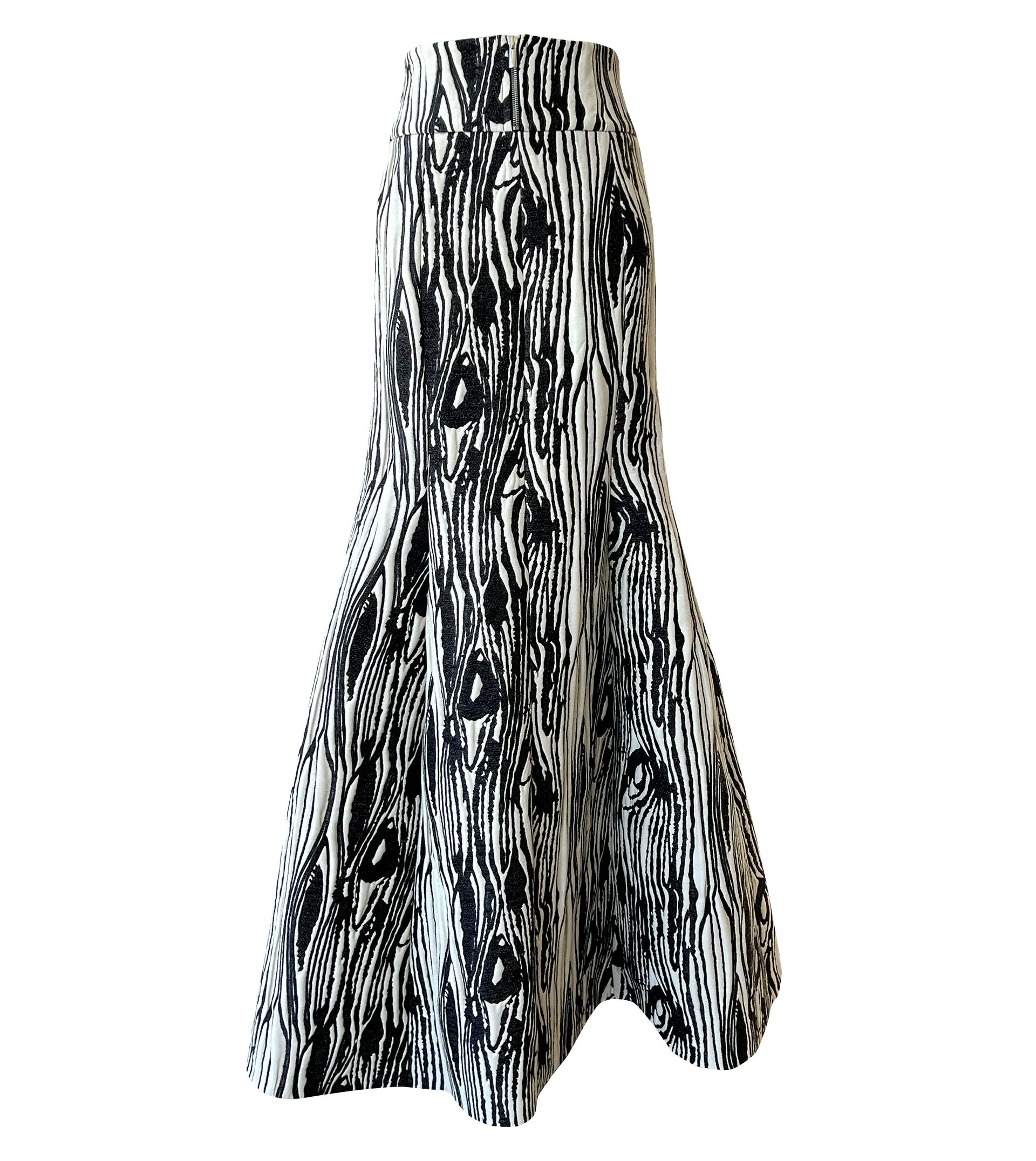 MAISON RABIH KAYROUZ Moire Lurex Long Skirt