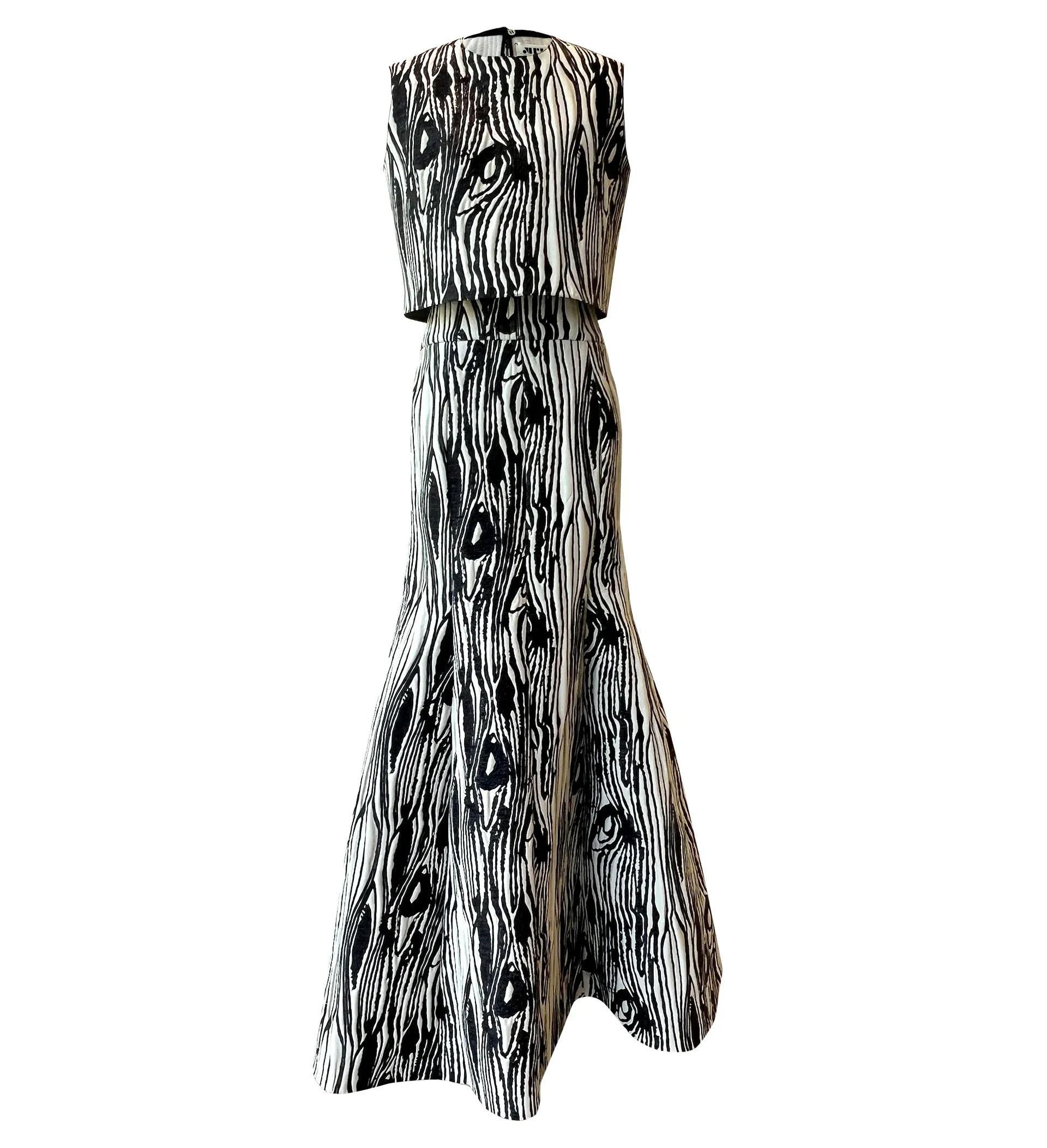 MAISON RABIH KAYROUZ Moire Lurex Long Skirt