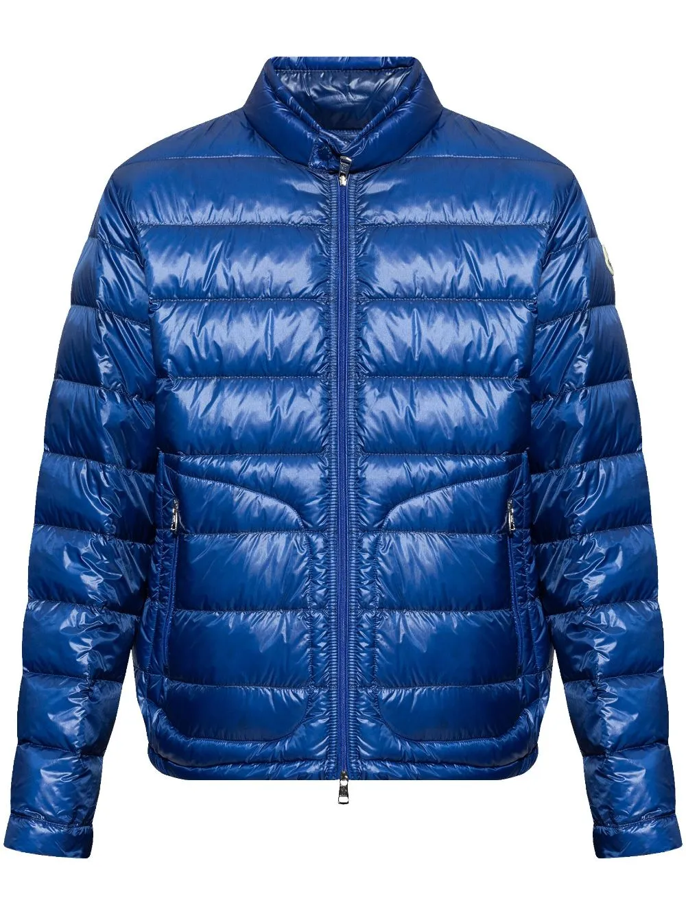 metallic finish down jacket