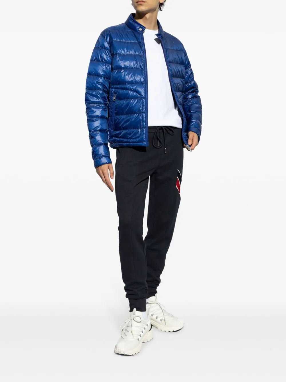 metallic finish down jacket