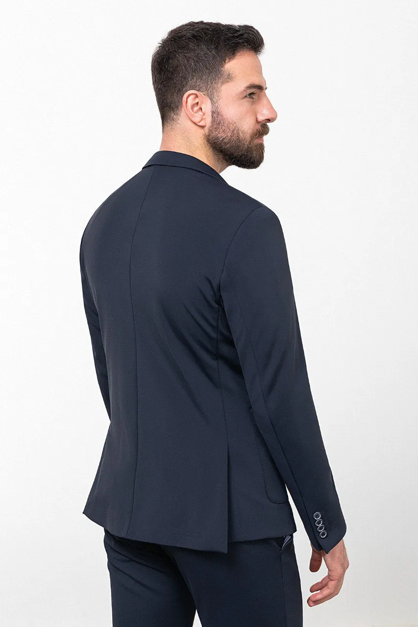 Navy Blue 2-Piece Suit.