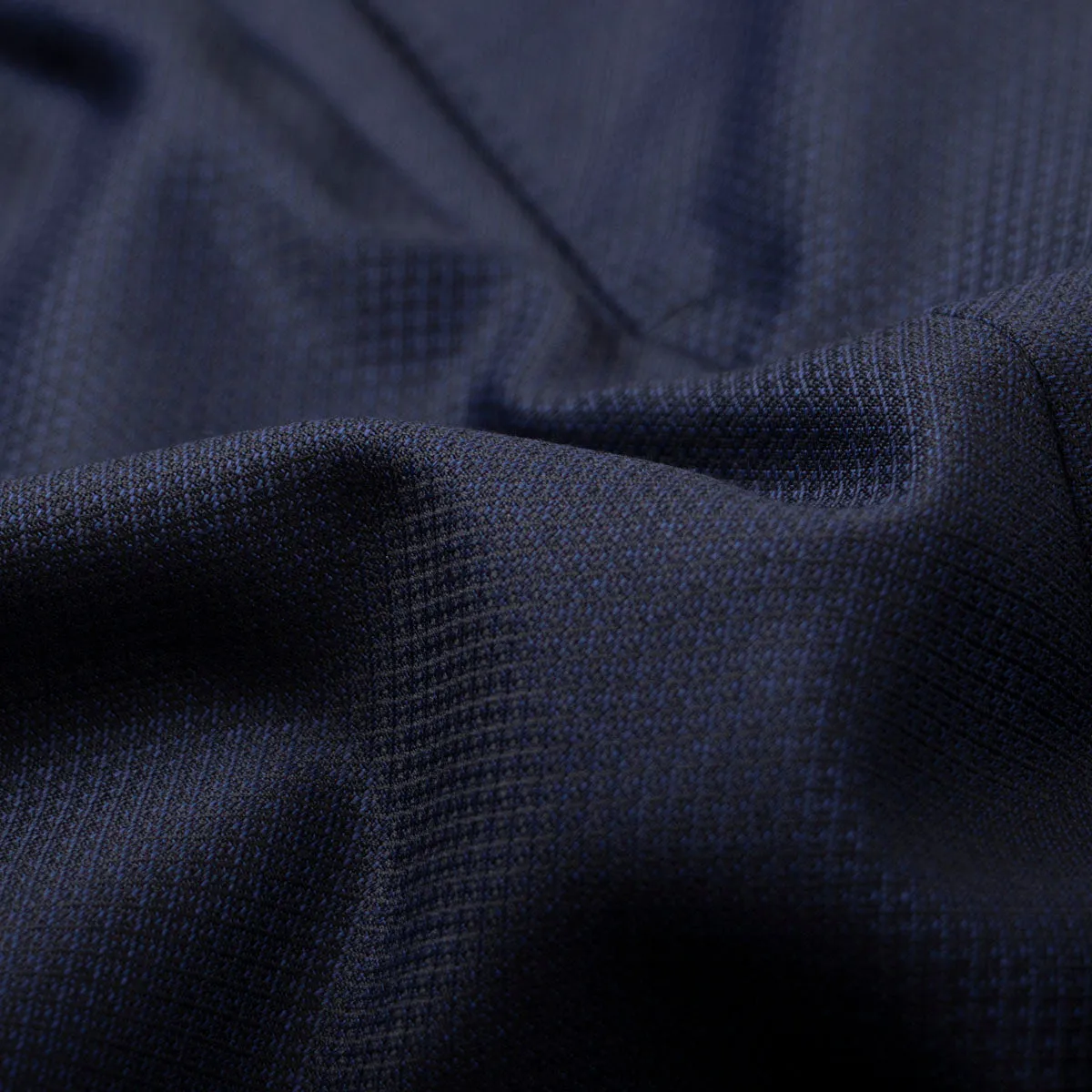 Navy Textured Wool & Silk Caccioppoli Tuxedo Suit