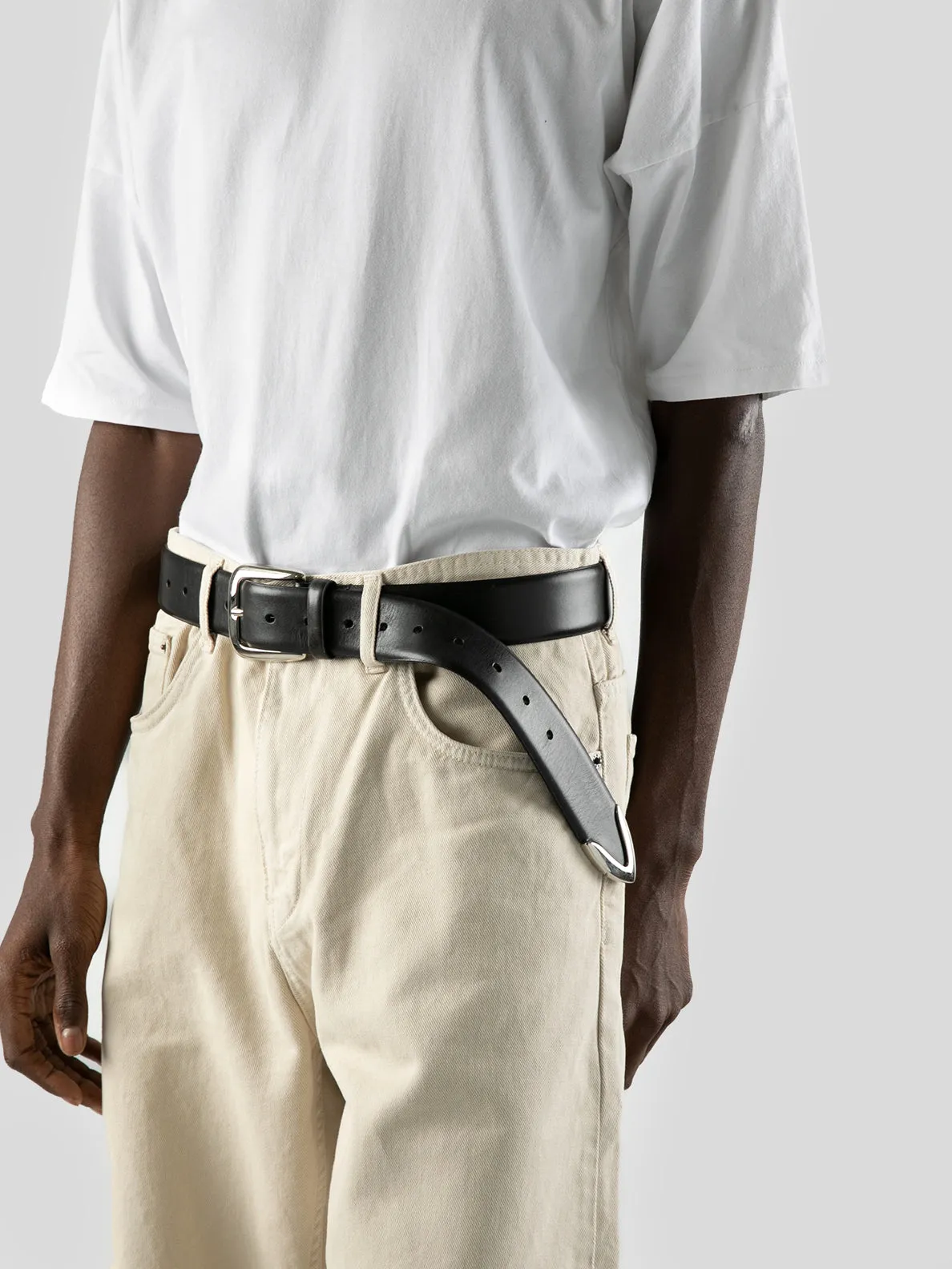 OC STRIP 052 - Black Leather Belt