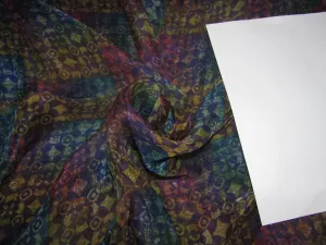 Organza printed leheriya multi-color 44" wide by the yard [11134]