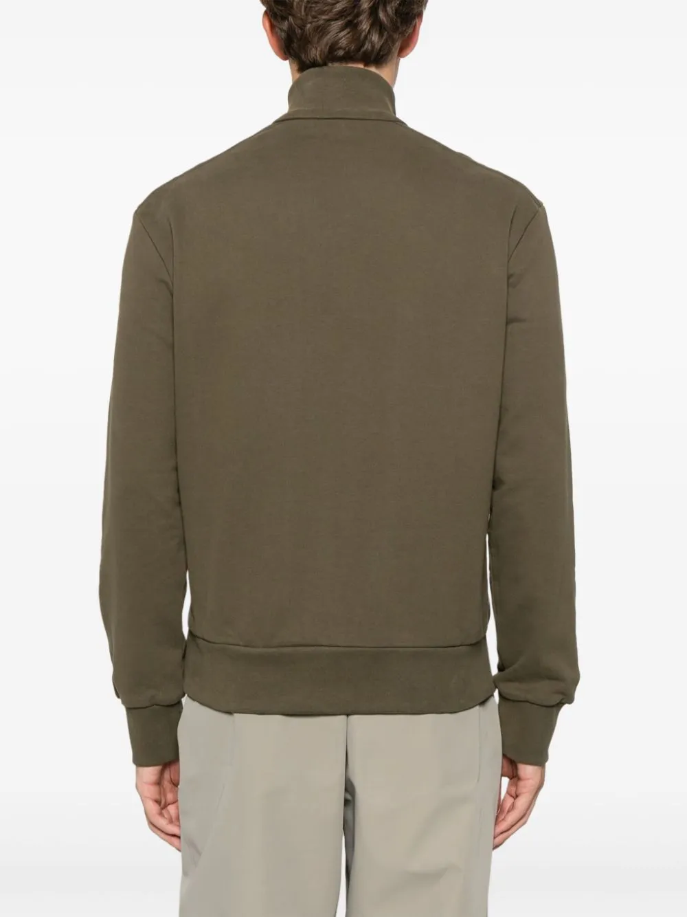 padded zip-up sweatshirt