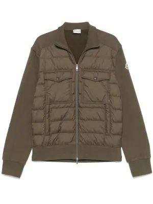 padded zip-up sweatshirt