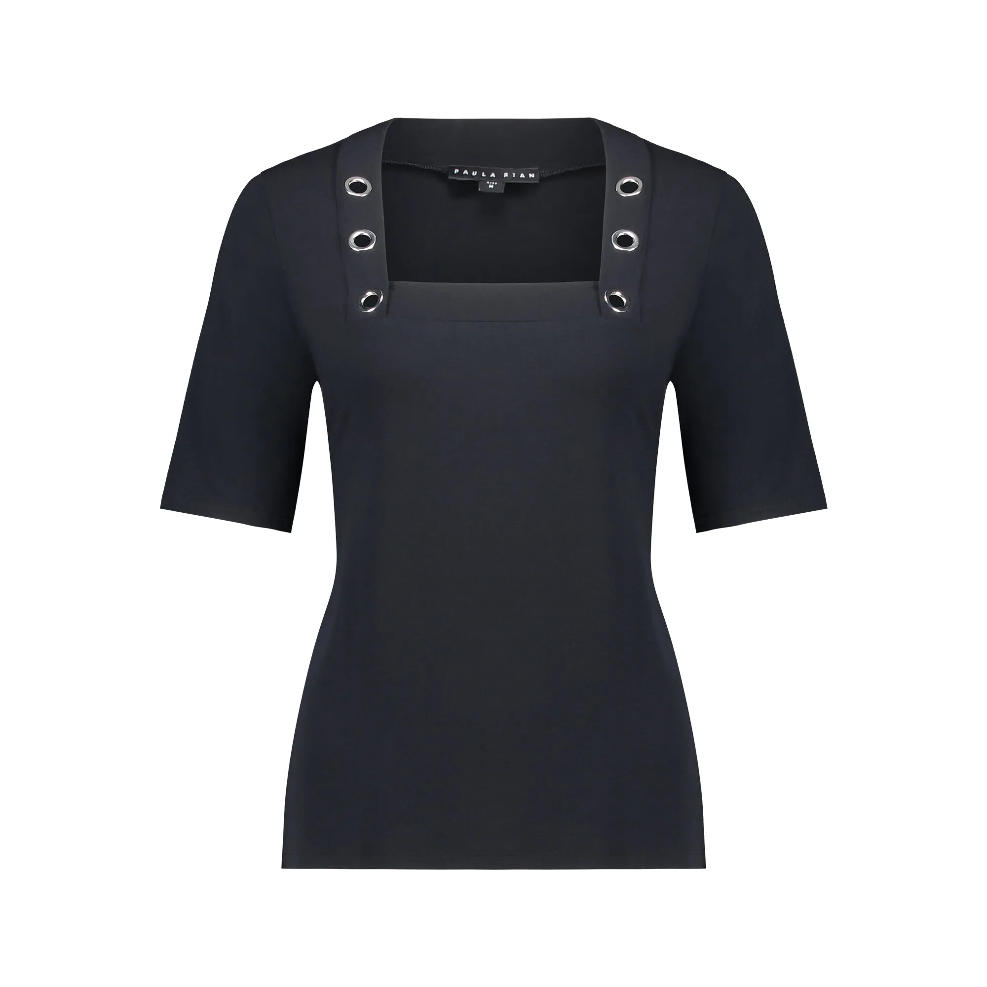 Paula Ryan Square Neck Eyelet Top